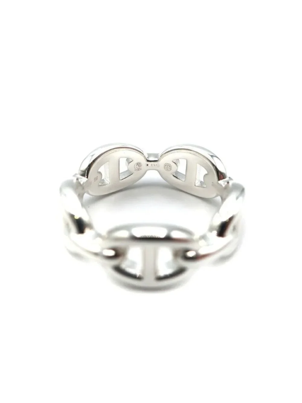 Hermes Chaine D'ancre Enchainee Ring PM Small Silver